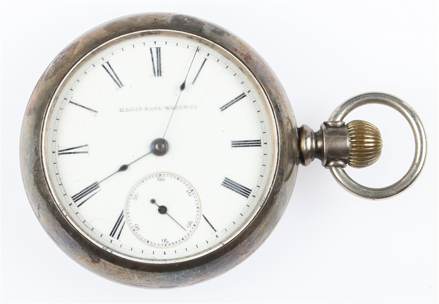 LATE 19TH C. ELGIN COIN SILVER CASE POCKET WATCH