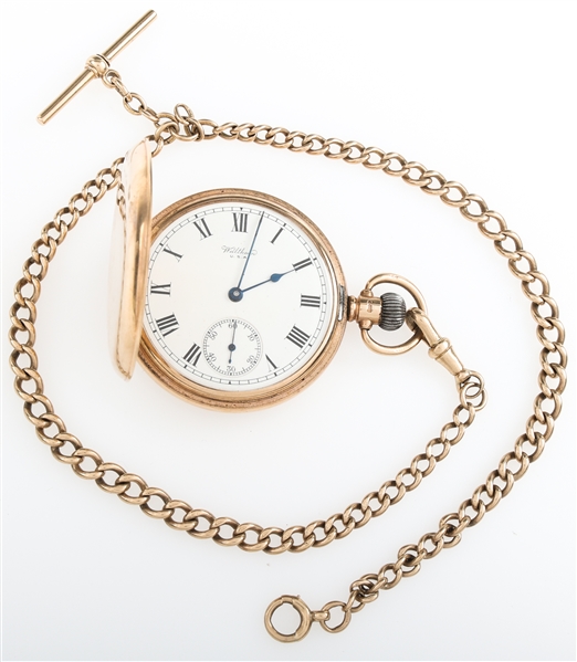 EARLY 20TH C. WALTHAM 9K YELLOW GOLD CASE POCKET WATCH