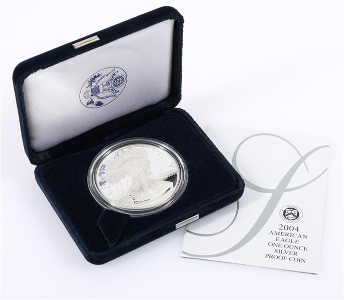 2004 US AMERICAN EAGLE 1 OZ SILVER PROOF COIN