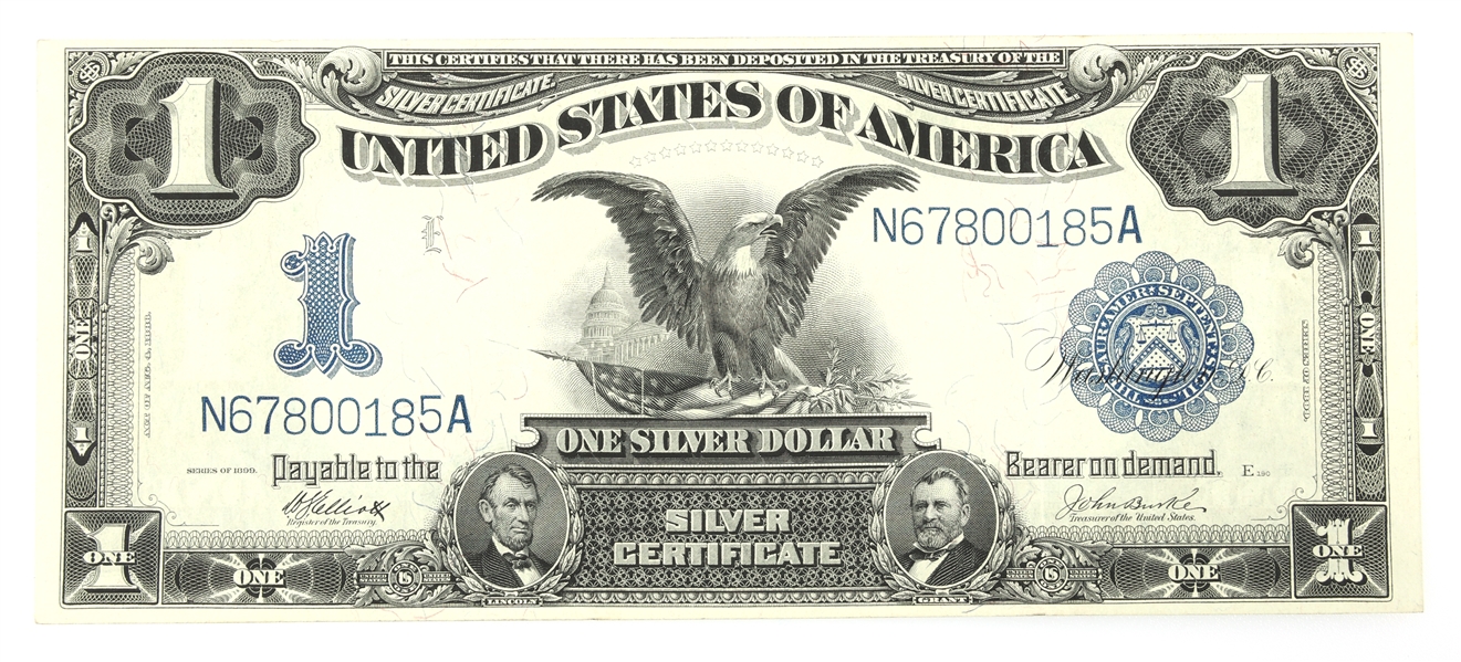 1899 US $1 BLACK EAGLE SILVER CERTIFICATE BANKNOTE