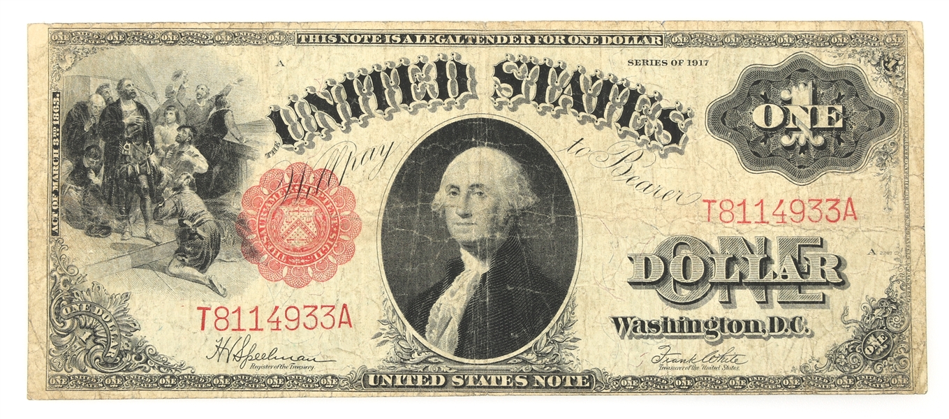 1917 US $1 LEGAL TENDER BANKNOTE