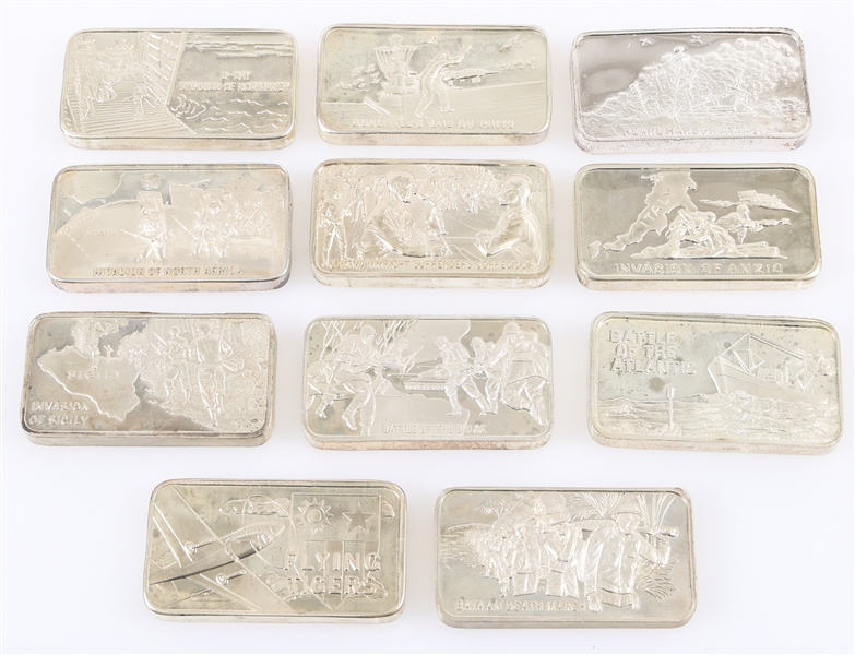 STERLING SILVER INGOTS HISTORY OF WWII LINCOLN MINT
