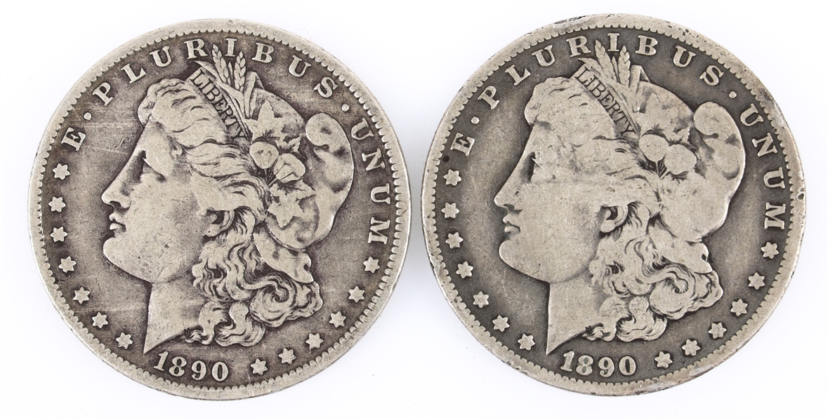 1890-O US SILVER MORGAN DOLLAR COINS - LOT OF 2