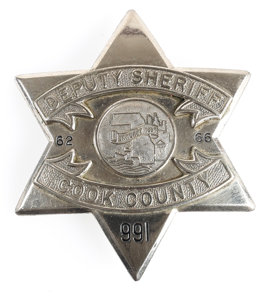 COOK COUNTY ILLINOIS DEPUTY SHERIFF PIE PLATE BADGE 