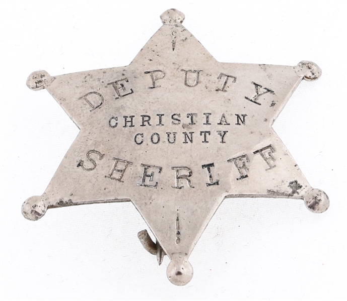CHRISTIAN COUNTY ILLINOIS DEPUTY SHERIFF BADGE