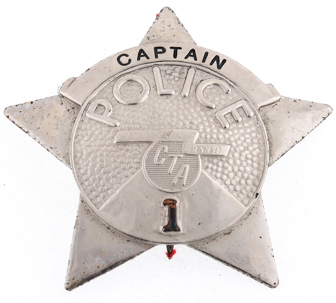CHICAGO TRANSIT AUTHORITY POLICE CAPTAIN BADGE NO. 1