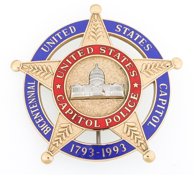 UNITED STATED CAPITOL POLICE BICENTENNIAL BADGE