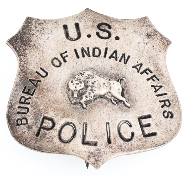 RESTRIKE OF U.S. BUREAU OF INDIAN AFFAIRS POLICE BADGE