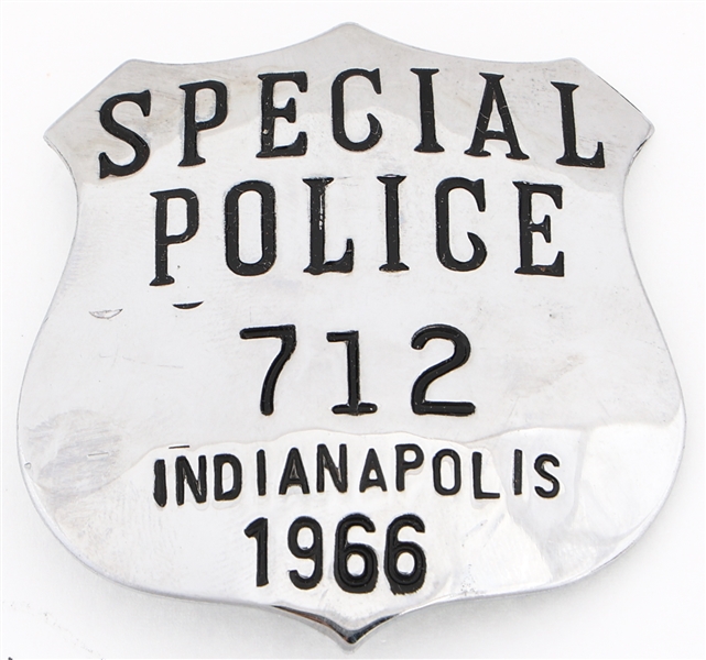 1966 INDIANAPOLIS SPECIAL POLICE BADGE NO. 712