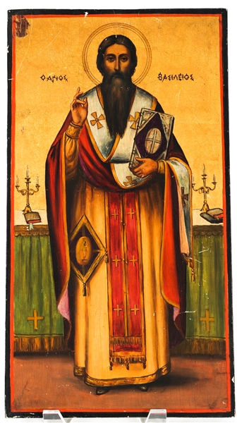GREEK ICON OF SAINT BASIL THE GREAT