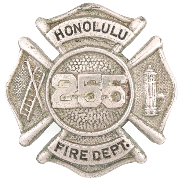 HONOLULU HAWAII FIRE DEPARTMENT BADGE NO. 255