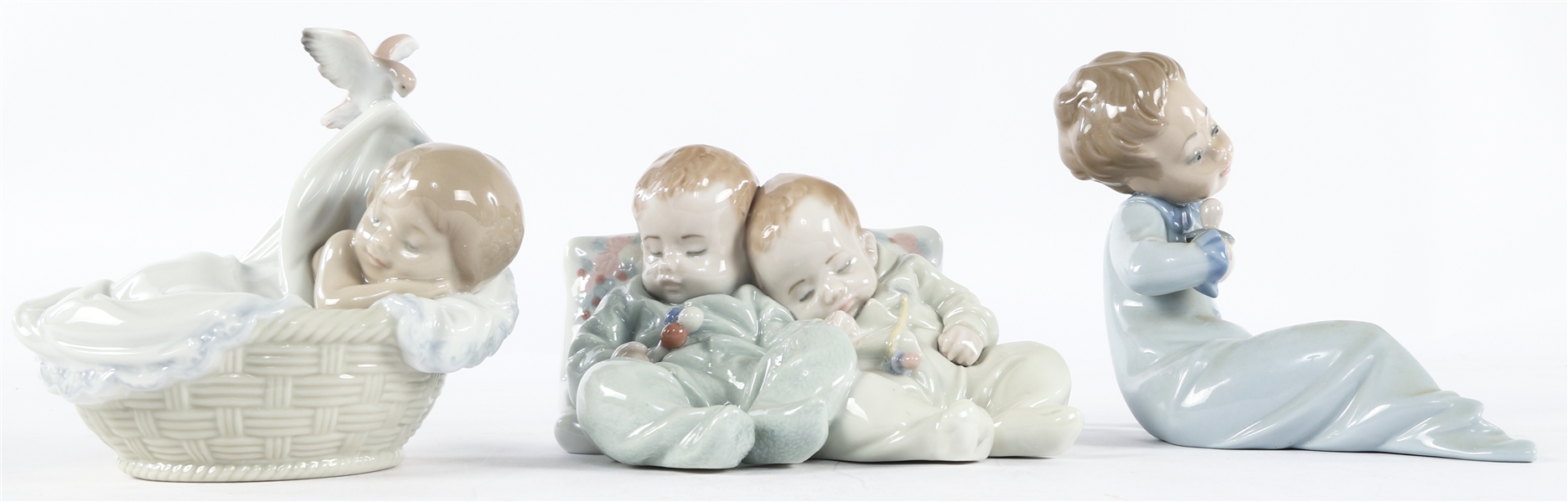 LLADRO PORCELAIN BABY FIGURINES - LOT OF 3