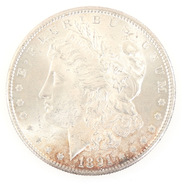 1891-S US SILVER MORGAN DOLLAR COIN