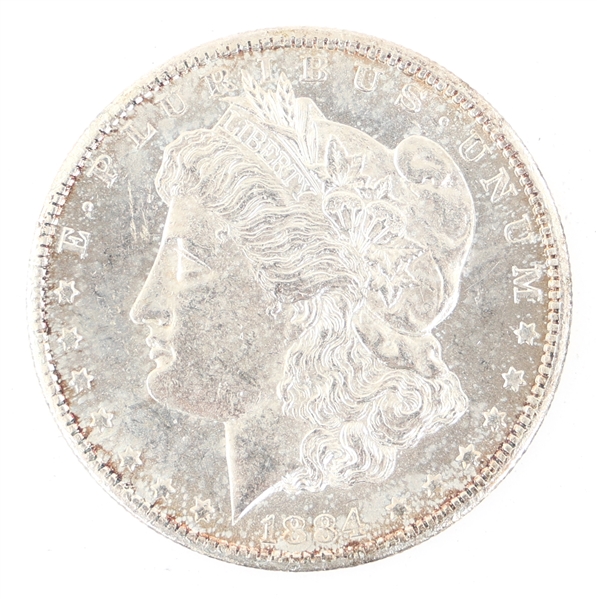 1884-CC CARSON CITY US SILVER MORGAN DOLLAR COIN