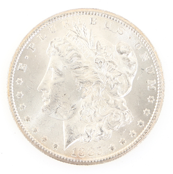 1885-CC CARSON CITY US SILVER MORGAN DOLLAR COIN