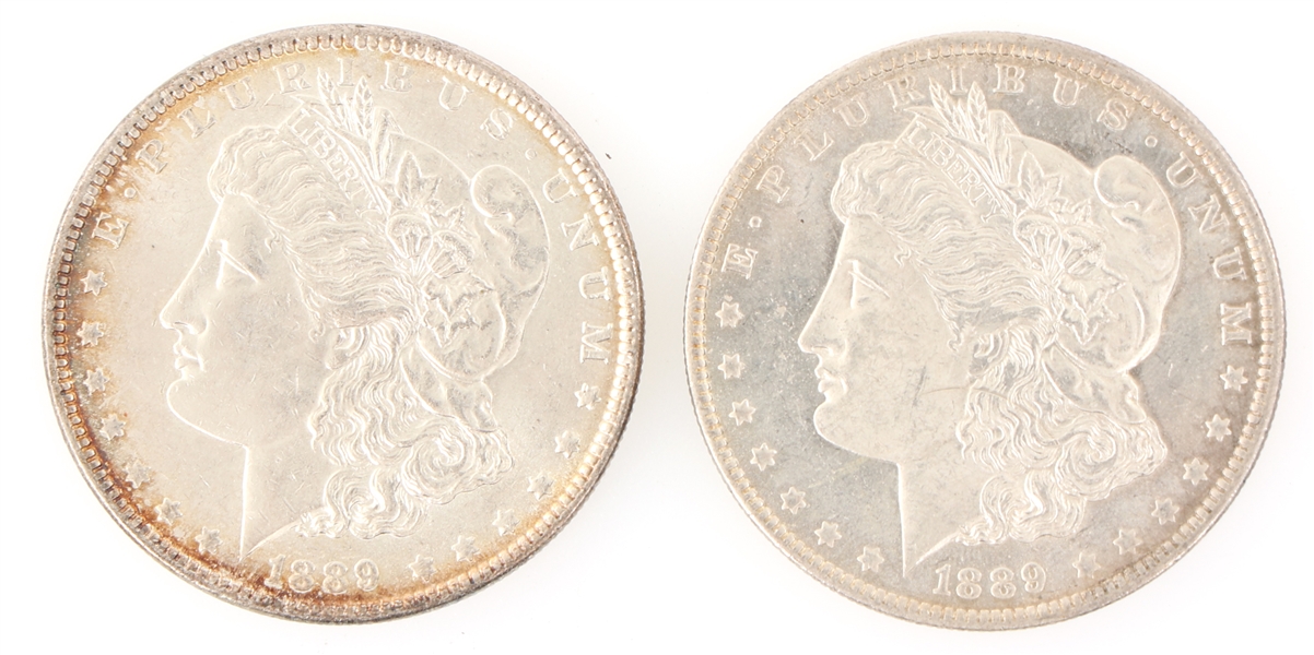 1889 US SILVER MORGAN DOLLAR COINS