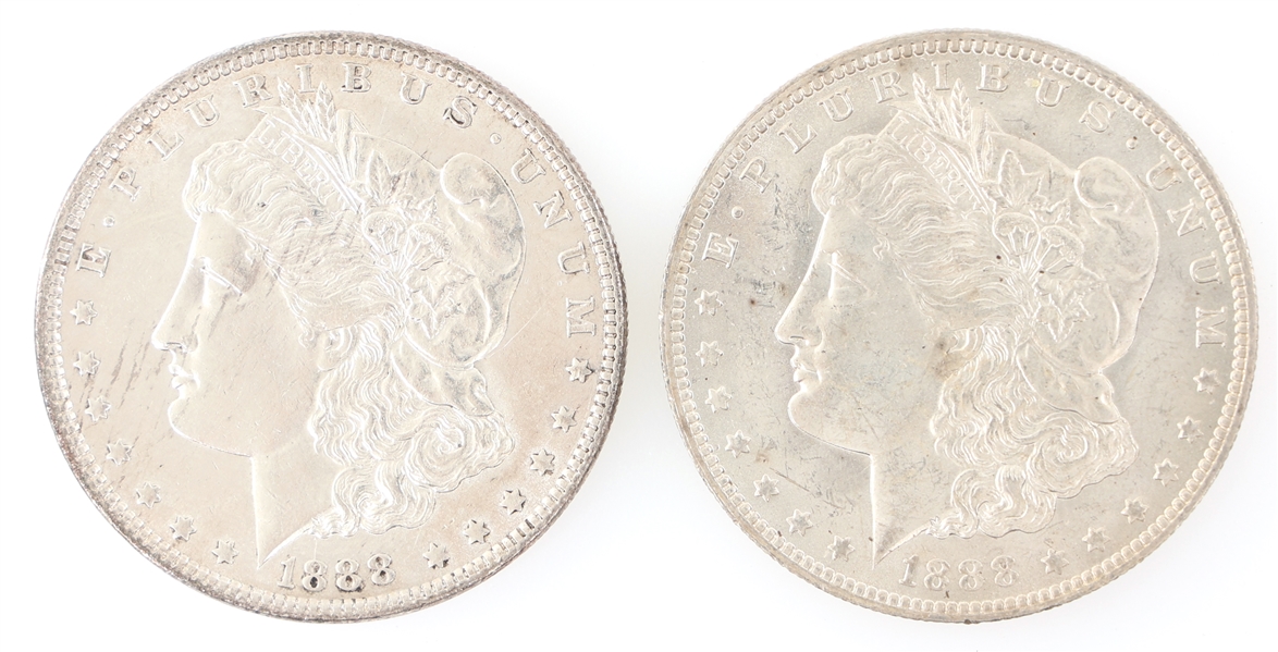 1888 US SILVER MORGAN DOLLAR COINS