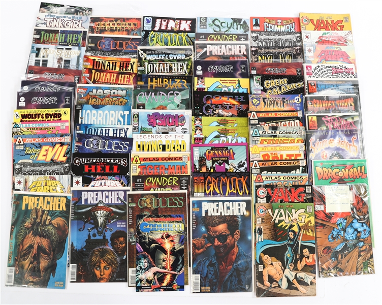 TOPPS, ATLAS, & DC VERTIGO COMIC BOOKS - LOT OF 50+