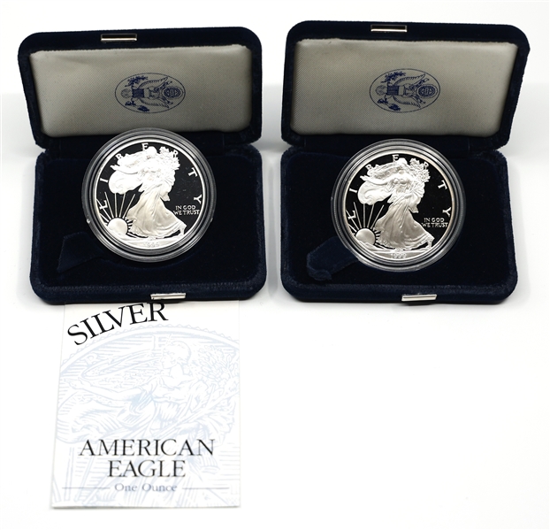 1999 AMERICAN EAGLE 1 OZ .999 FINE SILVER COINS