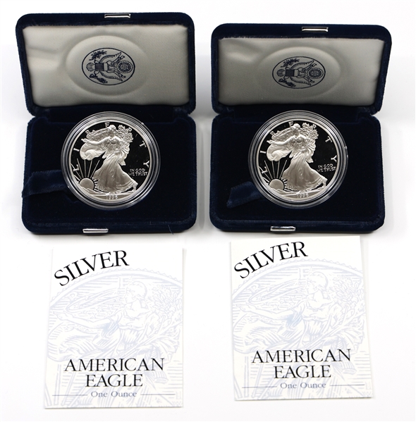 1996 AMERICAN EAGLE 1 OZ .999 FINE SILVER COINS 