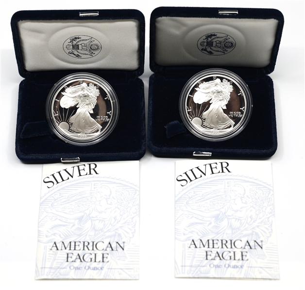 1995 AMERICAN EAGLE 1 OZ .999 FINE SILVER COINS
