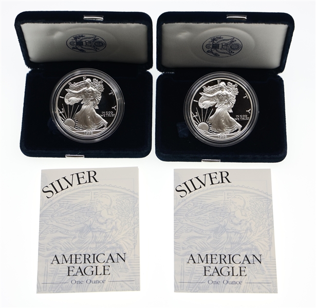 1998 AMERICAN EAGLE 1 OZ .999 FINE SILVER COINS