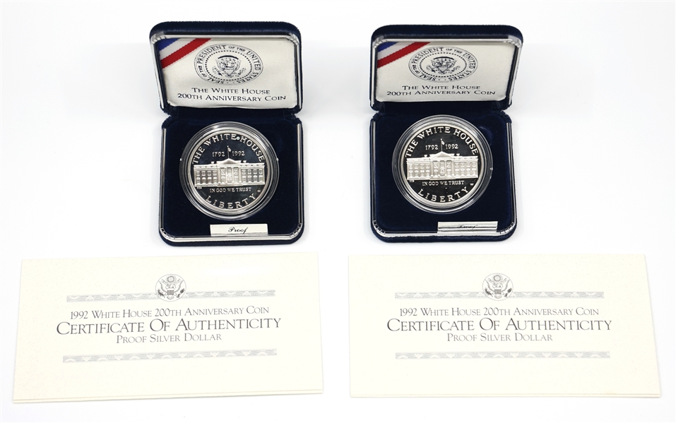 1992 US WHITE HOUSE 200th ANNIVERSARY SILVER COINS
