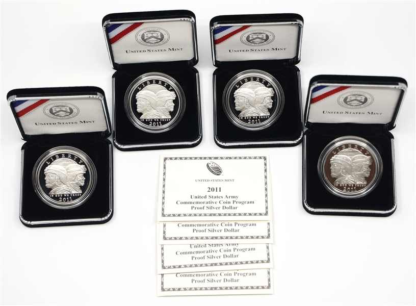 2011 US ARMY COMMEMORATIVE SILVER DOLLAR COINS