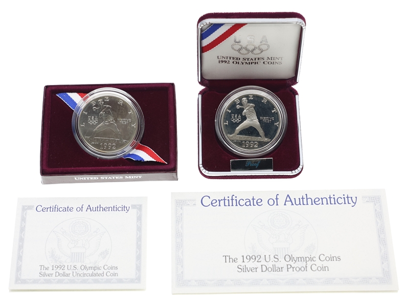 1992 US OLYMPIC BASEBALL COMMEMORATIVE SILVER COINS