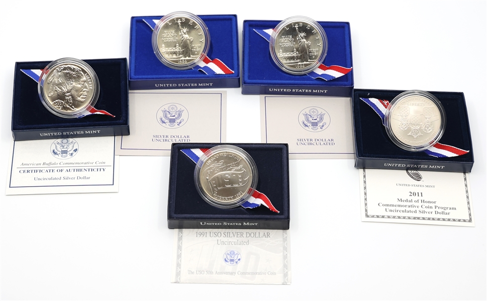 UNITED STATES COMMEMORATIVE SILVER DOLLAR COINS
