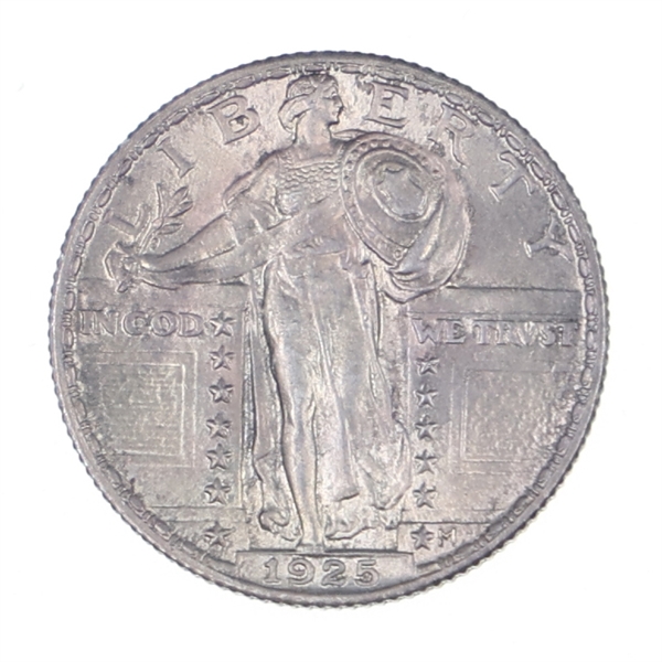 1925 US STANDING LIBERTY 25C QUARTER COIN