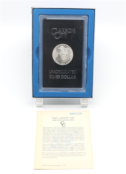 1884-CC CARSON CITY GSA HOARD MORGAN DOLLAR COIN