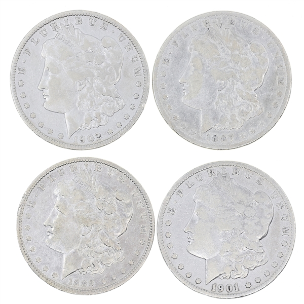 1887-1902 US SILVER MORGAN DOLLAR COINS