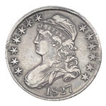 1827 US SILVER CAPPED BUST HALF DOLLAR COIN 