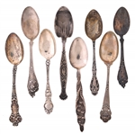 STERLING SILVER DECORATIVE TEASPOONS