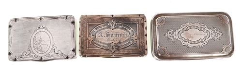 STERLING SILVER SNUFF BOXES 