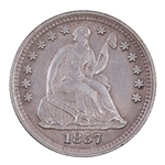 1857-P US SILVER HALF DIME COIN