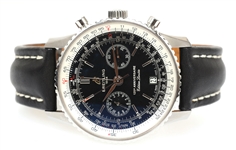 BREITLING STAINLESS STEEL 125TH NAVITIMER WRISTWATCH