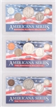 AMERICAN HISTORIC SOCIETY SILVER COINAGE SET - LOT OF 3