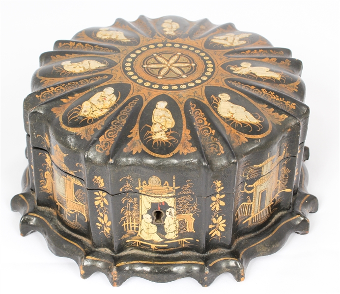 CHINESE LACQUER JEWELRY BOX