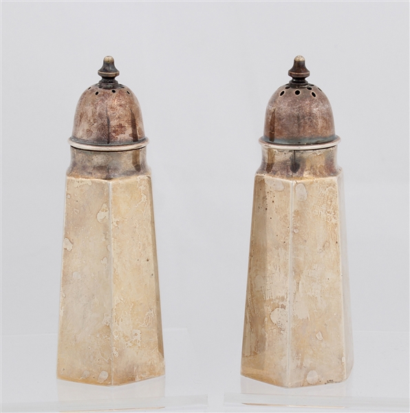 STERLING SILVER WALLACE SALT AND PEPPER SHAKERS
