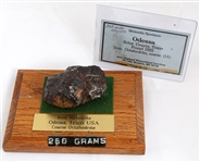 1922 ODESSA METEORITE 260.5 GRAMS WITH WOODEN STAND
