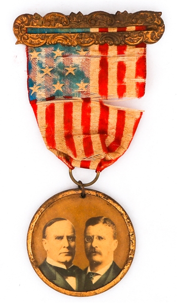 1900 MCKINLEY ROOSEVELT CAMPAIGN PIN