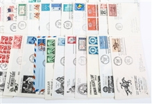 FIRST DAY ISSUE STAMP ENVELOPES - LOT OF 50