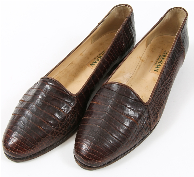 WOMENS COLE HAAN BROWN LEATHER LOAFERS