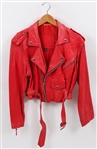 WOMENS RED LEATHER JACKET 
