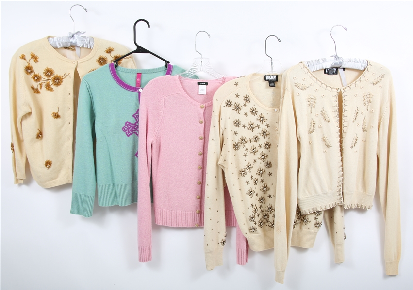 WOMENS CREAM & PASTEL COLORED CARDIGANS - LOT OF 5