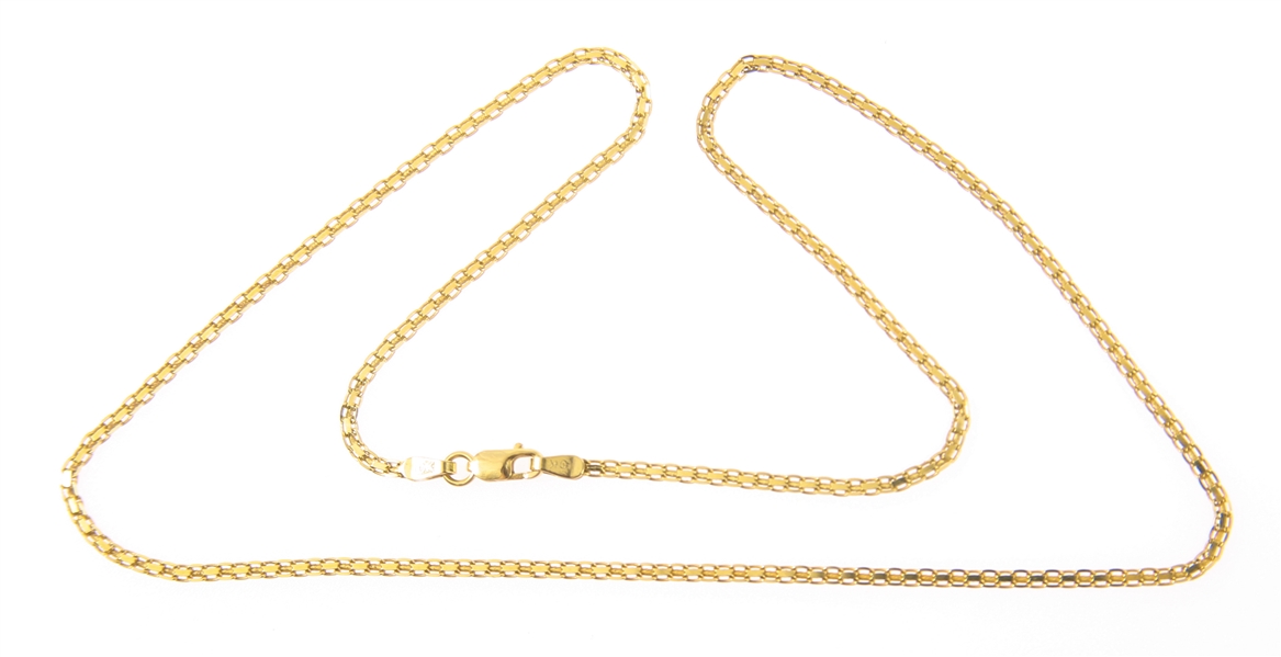 10K YELLOW GOLD DOUBLE CABLE LINK CHAIN - 18"