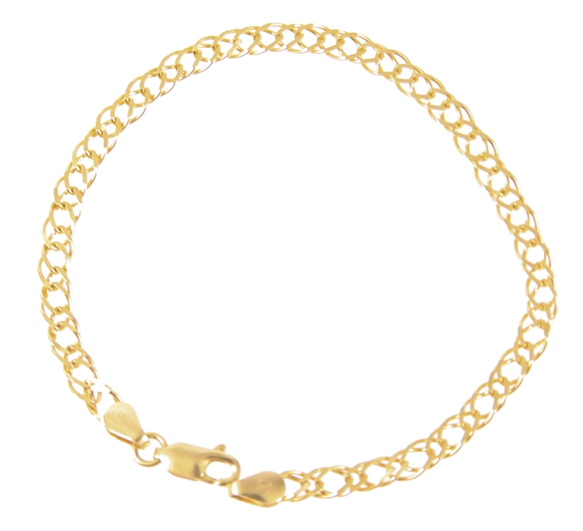 14K YELLOW GOLD CABLE LINK BRACELET