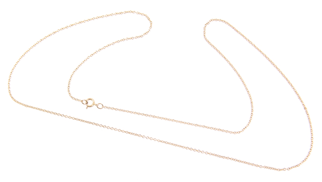 14K YELLOW GOLD ROLO LINK CHAIN - 18"